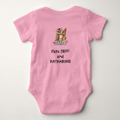 Baby Bodysuit: Mijn papa mijn oude ik (roze) Romper (Achterkant)