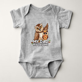 Baby Bodysuit: Mijn vader mijn kleine ik (grijs) Romper