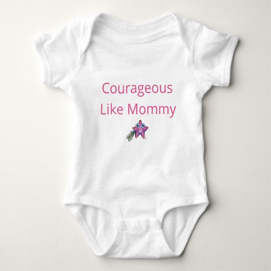 Baby Bodysuit: Moedig als mama Romper (Voorkant)