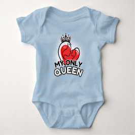 Baby Bodysuit: My Only Queen (blauw) Romper