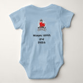 Baby Bodysuit: My Only Queen (blauw) Romper (Achterkant)