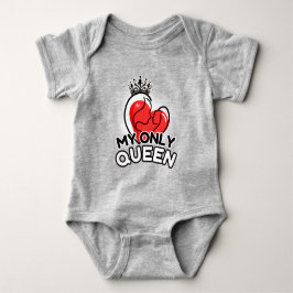 Baby Bodysuit: My Only Queen (grijs) Romper