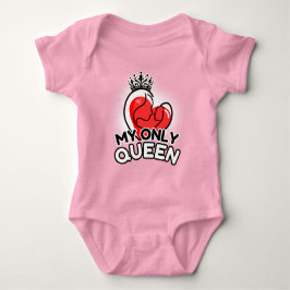 Baby Bodysuit: My Only Queen (roze) Romper