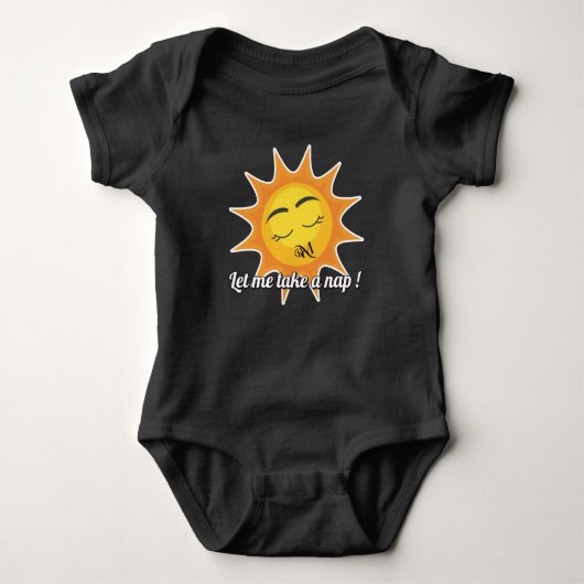 Baby Bodysuit: Neem een dutje (zwart) Romper (Voorkant)