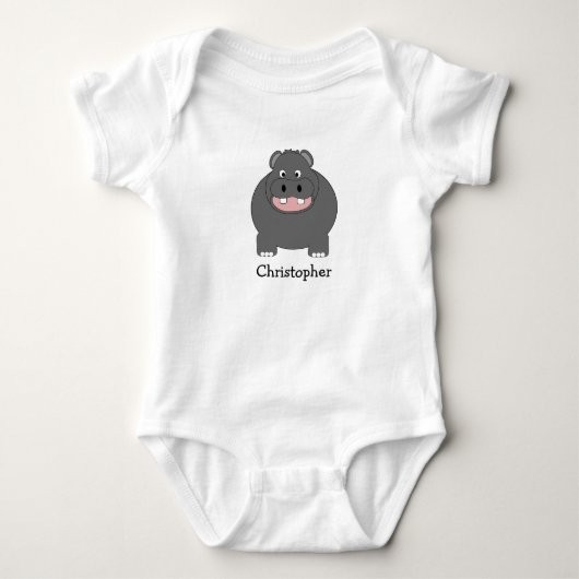 Baby Bodysuit Nijlpaard Design (Voorkant)