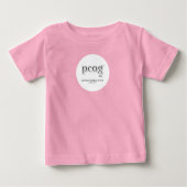Baby bodysuit "pcog" round w/ scripture & heart (Voorkant)