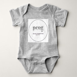 Baby bodysuit "PCOG" with scripture & heart