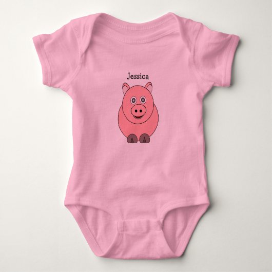 Baby Bodysuit Pig Design (Voorkant)