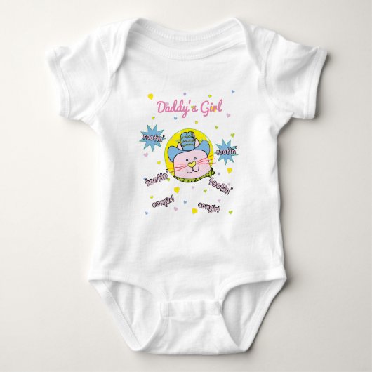 Baby Bodysuit Rootin' Tootin' Cowgirl personaliser (Voorkant)