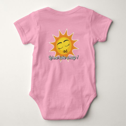 Baby Bodysuit : Take a Nap (pink) (Achterkant)