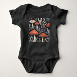 Baby Bodysuit - Unisex - Midnight Mushroom