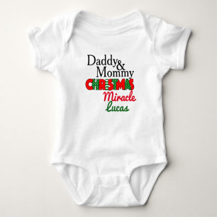 Baby Bodysuit, voor kerstmis van papa en mama Romper