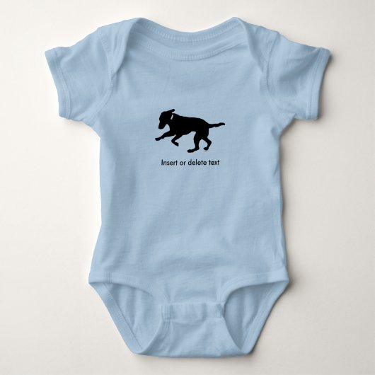 Baby bodysuit zwarte lab (Voorkant)