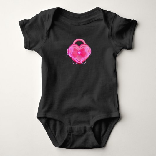 Baby Bodysuits Diep in Hart Kunst (Voorkant)