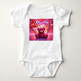 Baby bodysuits in rood beer hart