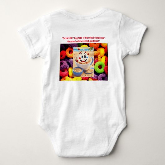 Baby bodysuits & one-pieces "Cereal Killer Cutie" (Achterkant)