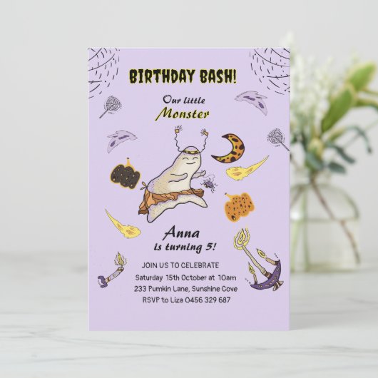 Baby boe ghost kaart (Staand voorkant)