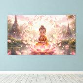 Baby Boeddha Canvas Afdruk (Insitu (Houten vloer))