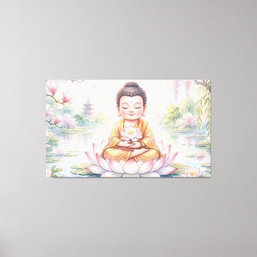 Baby Boeddha Canvas Afdruk (Voorkant)