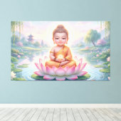 Baby Boeddha Canvas Afdruk (Insitu (Houten vloer))