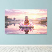 Baby Boeddha Canvas Afdruk (Insitu (Houten vloer))