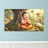 Baby Boeddha Canvas Afdruk (Insitu (Houten vloer))