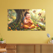 Baby Boeddha Canvas Afdruk (Insitu (Woonkamer))