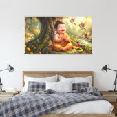Baby Boeddha Canvas Afdruk (Insitu (Slaapkamer))