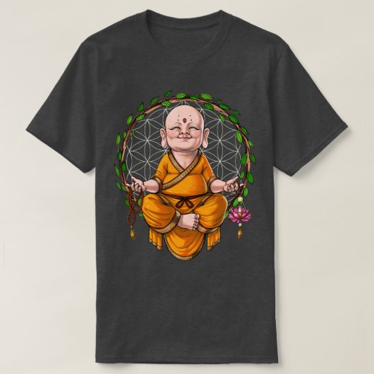 Baby Boeddha Yoga Meditatie T-shirt (Design voorkant)