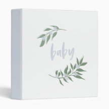 Baby boek, baby multomap blauwe bloemenkrans