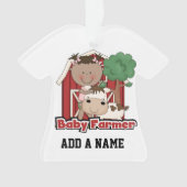 Baby boer met Koe Ornament (voorkant)