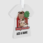 Baby boer met Koe Ornament (voorkant)
