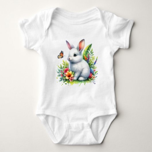 Baby Boerderij Dierkonijn Sublimatie Clipart-98186 Romper (Voorkant)