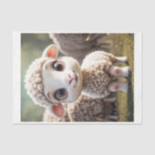 Baby Boerderijdieren: het lam Tissuepapier (Voorkant)