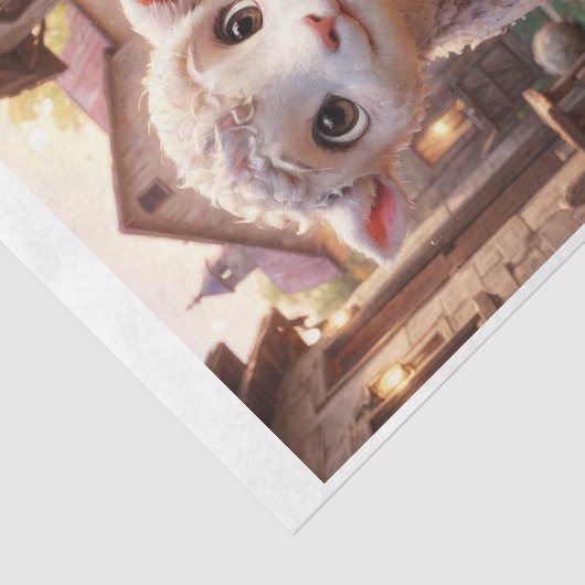 Baby Boerderijdieren: het schapenlam Tissuepapier (Detail)