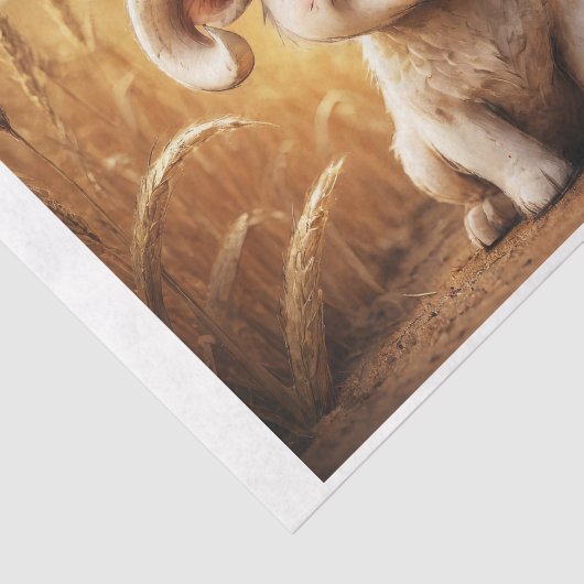 Baby Boerderijdieren: jonge ram Tissuepapier (Detail)