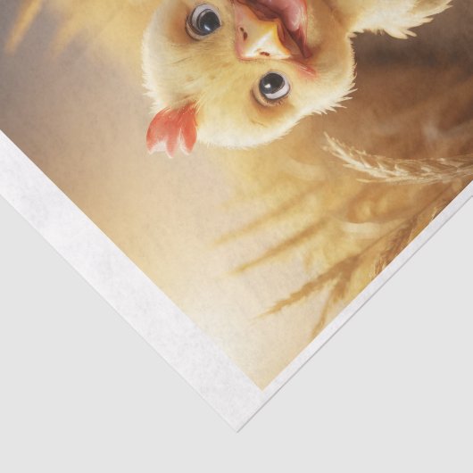 Baby Boerderijdieren: kleine kuiken Tissuepapier (Detail)