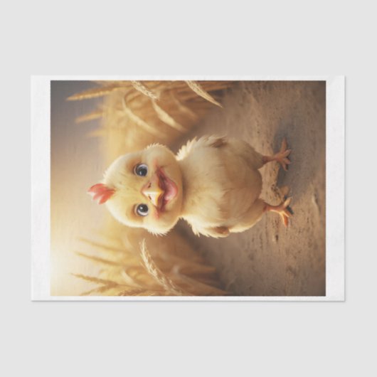 Baby Boerderijdieren: kleine kuiken Tissuepapier (Voorkant)