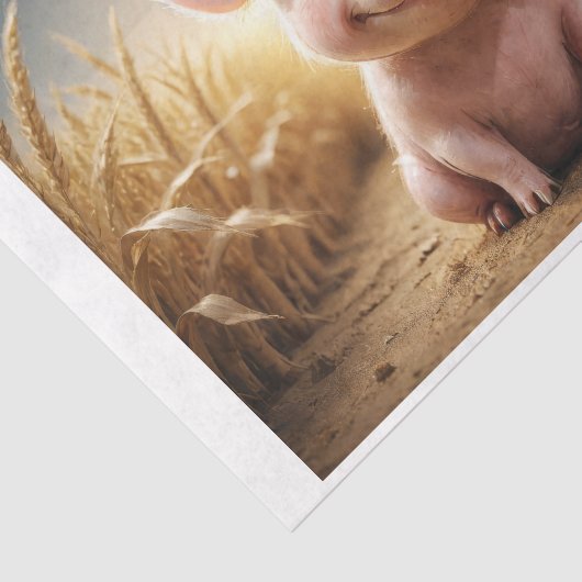 Baby Boerderijdieren: schattig klein roze varken Tissuepapier (Detail)