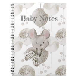 Baby Boho-ballon en Baby-muis Notitieboek