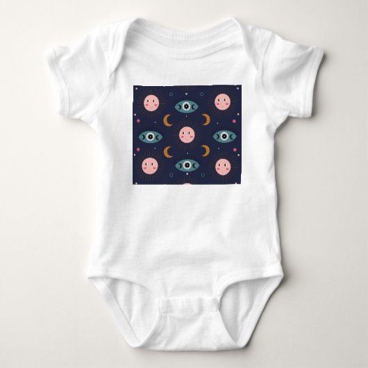 Baby boho, hippie chic patroon. romper (Voorkant)
