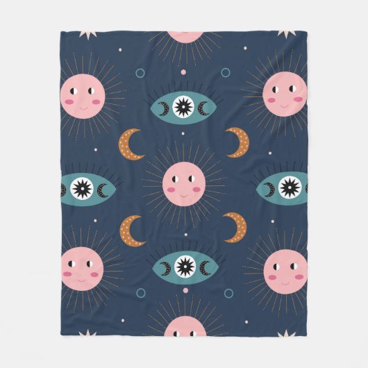 baby boho naadloos. Hippie chic ba Fleece Deken (Voorkant)