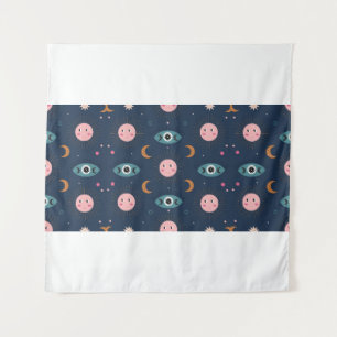  baby boho naadloos. Hippie chic ba Wandkleed