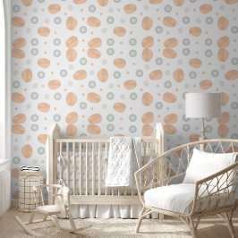 Baby Boho Naadloos Stippenpatroon Behang