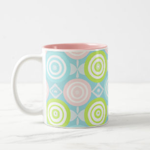 Baby Boho Patroon met Cirkels Tweekleurige Koffiemok