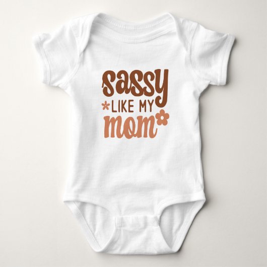 Baby Boho Sassy Zoals mijn moeder Romper (Voorkant)