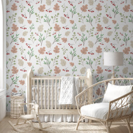 Baby Boho Seamless Leaves Pattern Behang