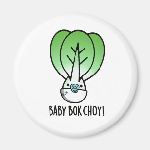 Baby Bok Chow Funny Veggie Pun Magneet