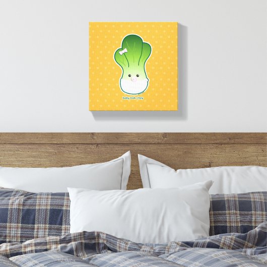 Baby Bok Choy Canvas Afdruk (Insitu (Slaapkamer))