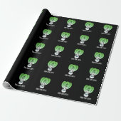 Baby Bok Choy Funny Veggie Pun Dark BG Cadeaupapier (Uitgerold)